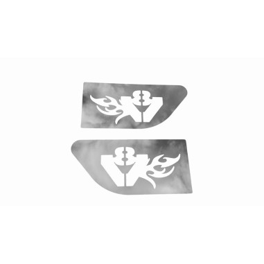 SCANIA V8 V8 DECOR ROZSDAMENTES ACÉLBÓL KÉSZÜLT CSÓNAKKORMÁNY A VEZETŐFÜLKE ALATT