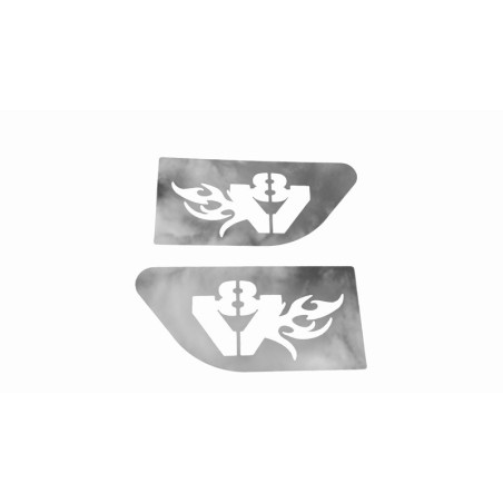 SCANIA V8 inox decoration under cab mudguard