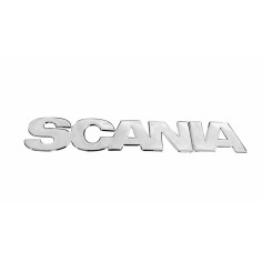 SCANIA 3D RELIËFLETTER CHROOM GROOT 82 CM