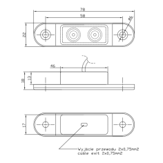 Poziční světlo bílé LED 2
