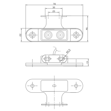 Side marker LED red light