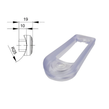 Rubber clear gasket for fitting light on bull bars - side marker FT-015