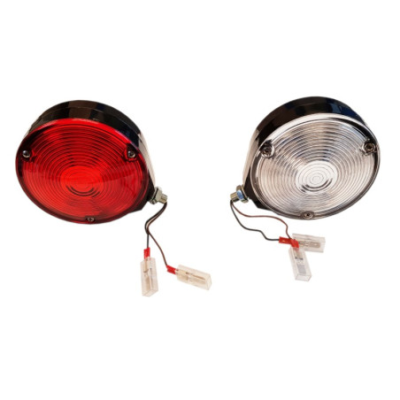 HELLA UCHO POD LUSTERKO LAMPA OBRYSOWA BIAŁO CZERWONA