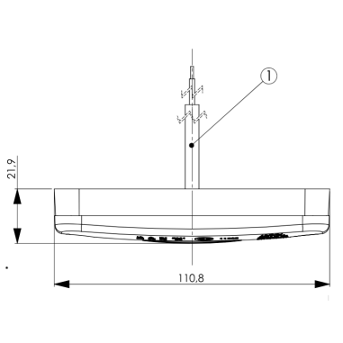 LAMPE DE DÉGAGEMENT À LED BLANCHE AVEC RÉFLECTEUR
