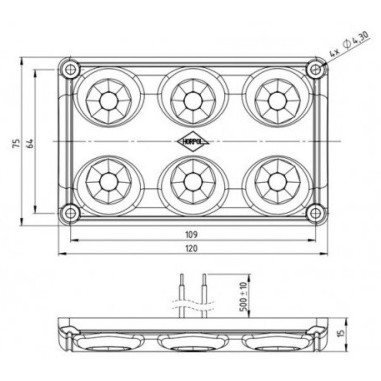 Red + white LED truck interior light