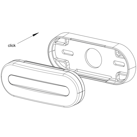 LAMPA OBRYSOWA BIAŁA LED Z ODBLASKIEM ADR