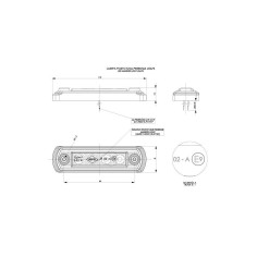Front marker light white with a rubber pad LD 675 2