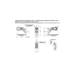 Triple outline marker light, with short oblique arm left white LD 2181 2