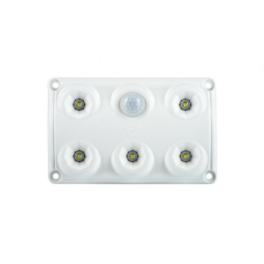 Luce interna, rettangolare, con rilevatore di movimento bianco LWD 2156