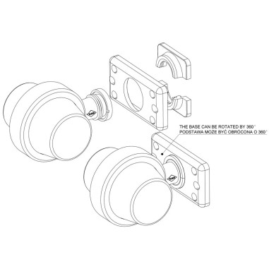 LAMPARA LED DE GÁLIBO BLANCA Y ROJA CORTA OLD SCHOOL LD 2588
