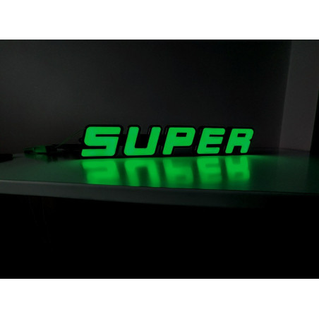 SUPER EMBLEMA, LED VERDE ILLUMINATO