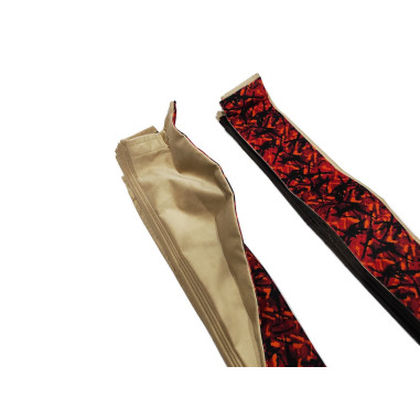 RODE DEENSE STIJL PLUCHE GORDIJNEN DP03