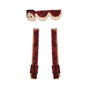 RODE DEENSE STIJL PLUCHE GORDIJNEN DP03