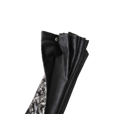 GRIJZE DEENSE STIJL PLUCHE GORDIJNEN DP03