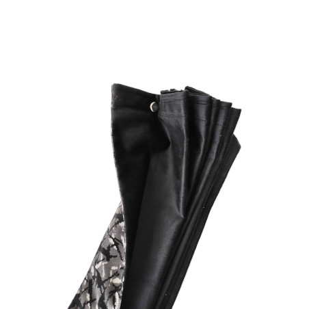 GRIJZE DEENSE STIJL PLUCHE GORDIJNEN DP03