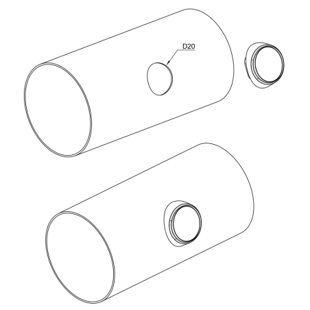 LAMPE DE DÉGAGEMENT LED BLANCHE PRESSÉE FT-074 B
