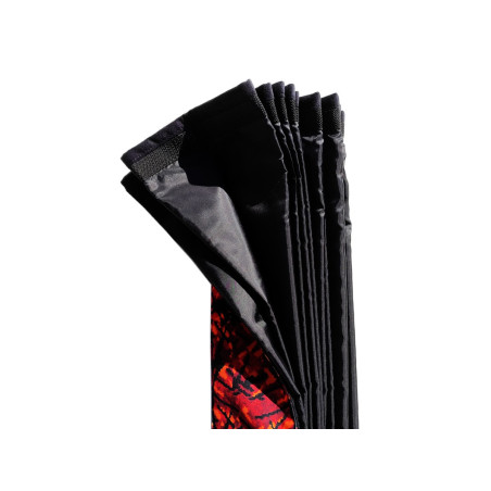 RED DANISH STYLE PLUSH TRUCK CURTAINS DP03