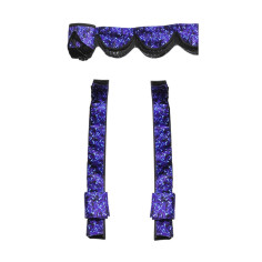 RIDEAUX EN PELUCHE BLEU DE STYLE DANOIS DP03