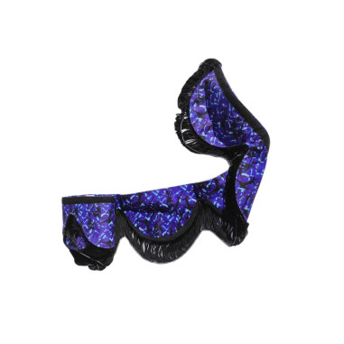 RIDEAUX EN PELUCHE BLEU DE STYLE DANOIS DP03