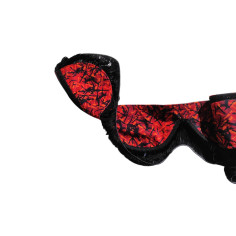 WINDOW PELMET RED DANNISH PLUSH PRINTED 2