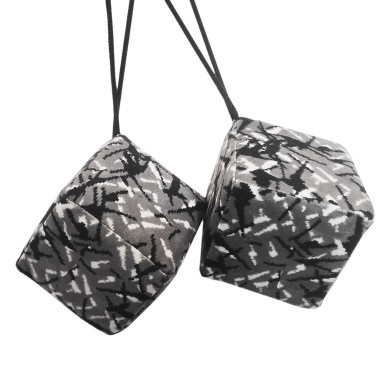 GRIJZE DOBBELSTENEN DEENSE STIJL PLUSH DP03