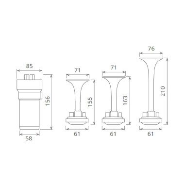 FANFARRIA NEUMÁTICA 12V BUS CON COMPRESOR SEGER