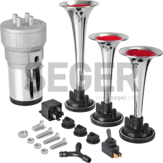 FANFARRIA NEUMÁTICA 12V BUS CON COMPRESOR SEGER