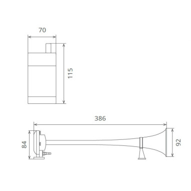 PNEUMATISCHE FANFA 12V BUS MET COMPRESSOR SEGER LOCOMOTIEF