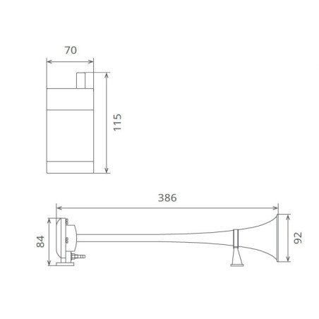PNEUMATISCHE FANFA 12V BUS MET COMPRESSOR SEGER LOCOMOTIEF