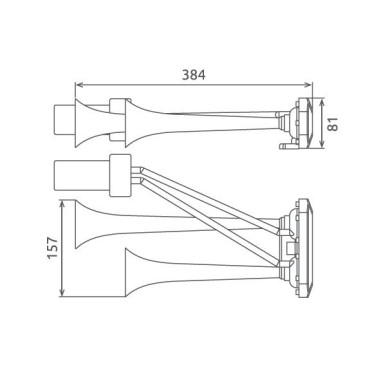 BUS PNEUMATIQUE FANFARE 12V AVEC COMPRESSEUR SEGER