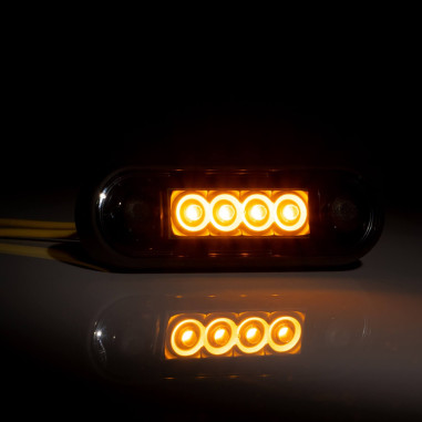 FT-073 Z LED DARK oranžová lampa s kouřovým stínidlem