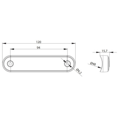FEU DE POSITION À DIODES ÉLECTROLUMINESCENTES À LONGUE DURÉE D'OBSCURITÉ