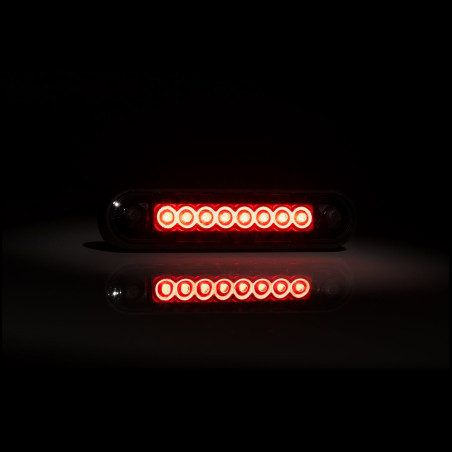 LAMPA OBRYSOWA LONG DARK CZERWONA LED